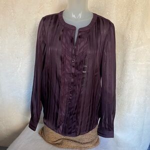 LOFT long sleeve semitransparent blouse - size M (NWT)